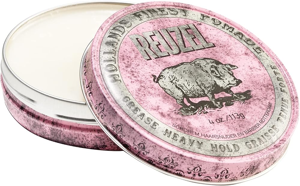 REUZEL Pink Pomade Grease Heavy Hold Styling Hair Product 113g
