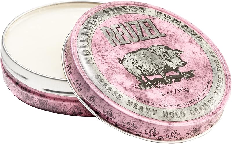 REUZEL Pink Pomade Grease Heavy Hold Styling Hair Product 113g