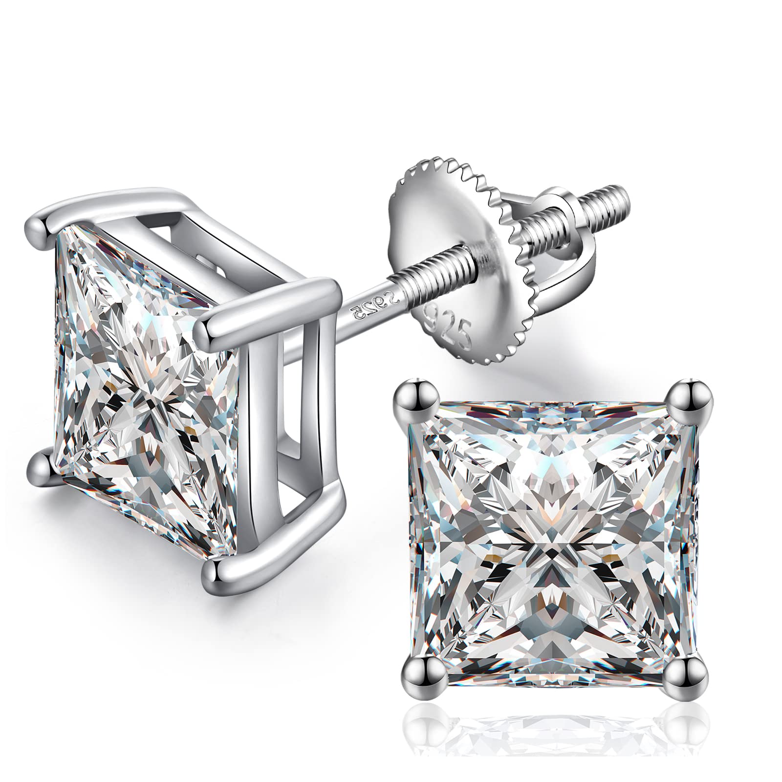 Earrings For Men Women Simulated Diamond Stud Earrings Mens Earring Studs Nickle Free Cubic Zirconia Stud Earring Cz Studs Hypoallergenic