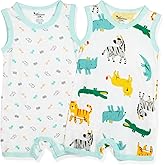 Minicoco Baby Infant Boys Girl Sleeveless One-Piece Vest Rompers Tank Top Jumpsuit Toddler Cotton Outfits