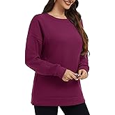 Smallshow Women's Nursing Sweatshirt Tops Fleece Long Sleeve Breastfeeding Clothes