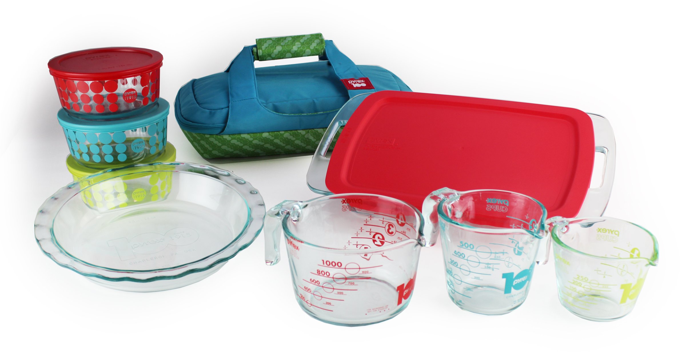 Pyrex 100 Year 14-Piece Vintage Future Glass Bakeware And Food Storage Set 11 71EQuN3qh5L