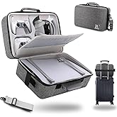 jamini Hard Shell Travel Carrying Case Compatible with PS5, PS5 Pro, Slim | Travel Protective Bag Suitable for Playstation 5 Digital Edition, Console, Controllers, Headset, Gaming Accessories (Grey)