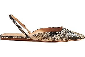 Riekhany Slingback Flats for Women Slip On Pointed Toe Casual Mule Shoes