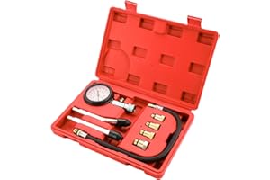 DASBET 8PCS Petrol Engine Cylinder Compression Tester Kit | Compression Tester kit Engine Cylinder Pressure Gauge for Petrol 