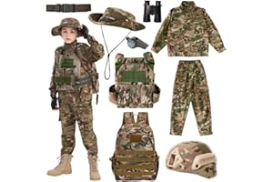 Klocerg Children's Army Special Forces Clothing Children's Camouflage Single Soldier Clothing Helmet Backpack Soldier Boy