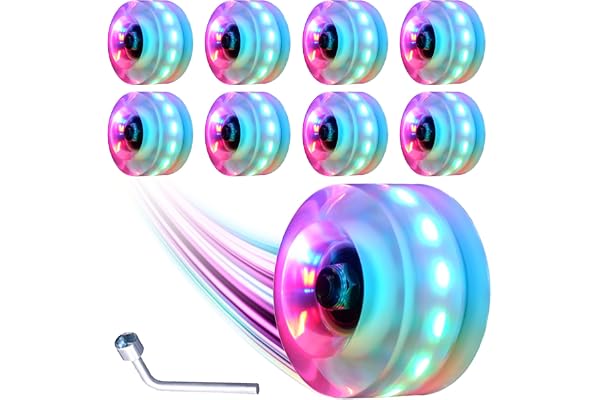 Nezylaf light up roller skate wheels 8 pack from Amazon