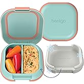 Bentgo Chill Mini Leak-Proof 3 or 4 Compartment Lunch Box | Built-In Ice Pack Keeps Food Cold, 2.7-Cup Capacity for Snack or Sandwich, PFAS &amp; BPA-Free, Adults &amp; Kids 3+ (Seaside Papaya)