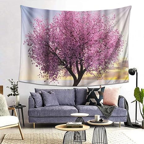 Amazon Co Jp Gukisala タペストリー 咲くピンクの桜幻想的な水日没の風景画像晴天の地平線 多機能 毛布 おしゃれな壁掛け インテリア ファブリック装飾用品 モダンなアート 和風 壁掛け クールジャパン 家飾り ホーム キッチン