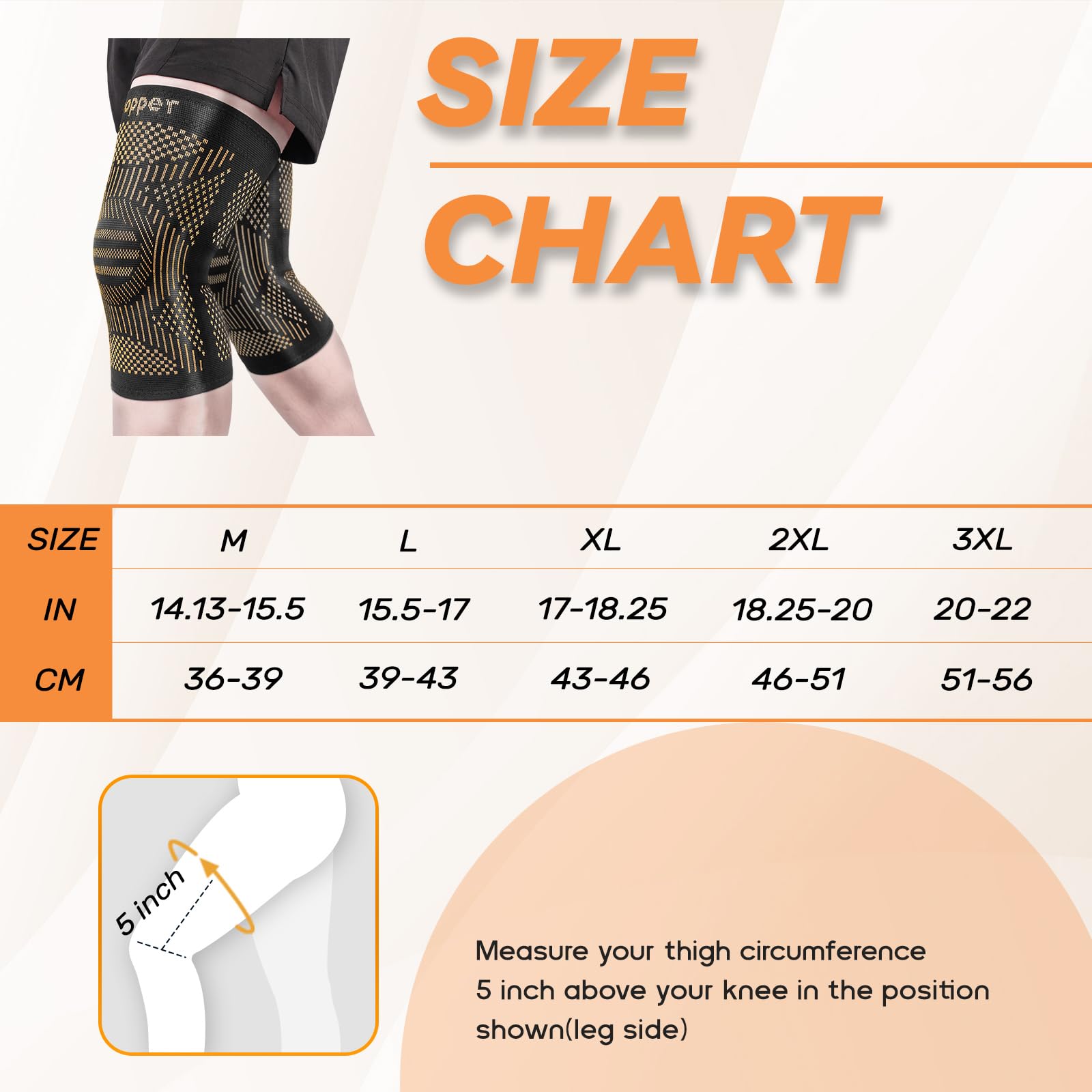 Copper Knee Braces for Knee Pain for Men Women(2pack)-Knee Sleeves for Arthritis Pain and Support-Copper Knee Support for Running,Working Out,Meniscus Tear,Arthritis and Joint Recovery(2X-Large)