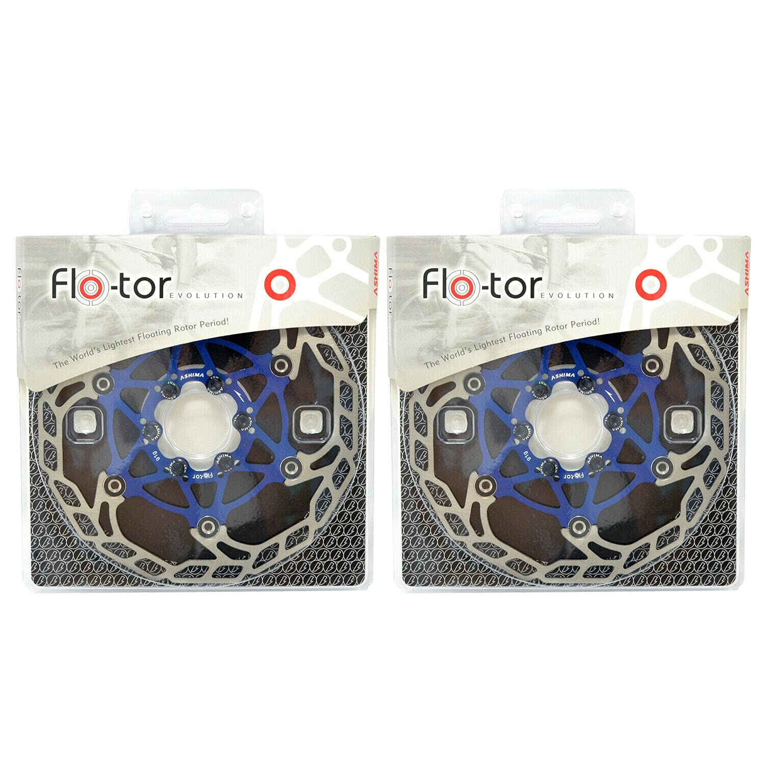 Ashima-LTD Flo-Tor ARF-3 Disc Flotor Rotor 6-Bolt, 160mm, 2PCS, Blue, AS2386