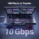 UGREEN M.2 NVMe & SATA Enclosure USB 3.2 Gen 2 10Gbps Aluminum Caddy 2230 2280 view 2