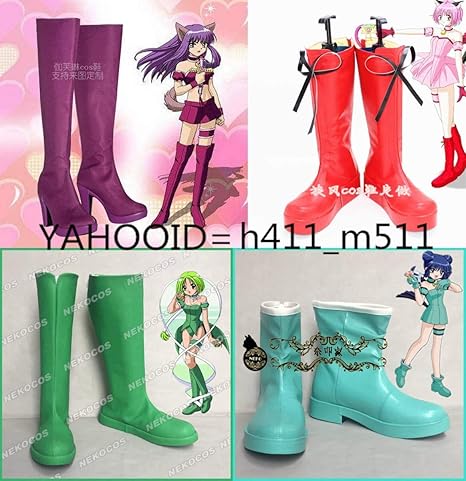 Amazon 豪華修正版 東京ミュウミュウ 風 ミュウザクロ タイプ 桃宮いちご 藍沢みんと ミュウレタス コスプレ靴 1着 全員選び自由 全セット コスプレ 仮装 通販