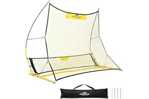 PodiuMax Upgraded Portable Soccer Trainer, 2 in 1 Soccer Rebounder Net
