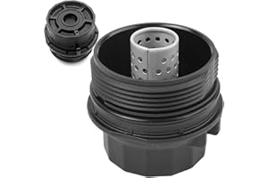 GROBARPART 1.8L Engine Oil Filter Housing Cover Cap Assembly Compatible with Toyota Corolla 2009-2016, Matrix 2009-2014, Prius 2010-2019, Plug-In 12-15, Prime 17-19, V 12-18 #15620-37010