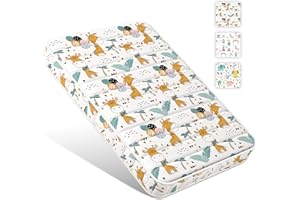 MOONLIGHTFAMILY Moonlight Family Mini Crib Mattress, 38”x24”x3 Premium Foam Portable Mattresses for Babies and Toddlers, Odorless & Steady Crib Mattress fits Most Mini Cribs, Giraffe