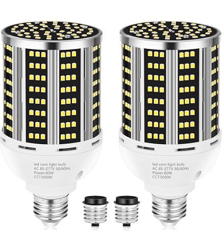 KUKUPPO 250W LED Corn Bulb – 34,000+ Lumens, E39 Base, 6000K Daylight For Warehouse & Garage
