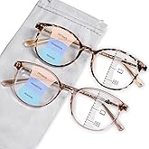 OPTOFENDY Progressive Multifocal Reading Glasses for Women Men, TR90 Blue Light Computer Readers Anti Glare/Eyestrain