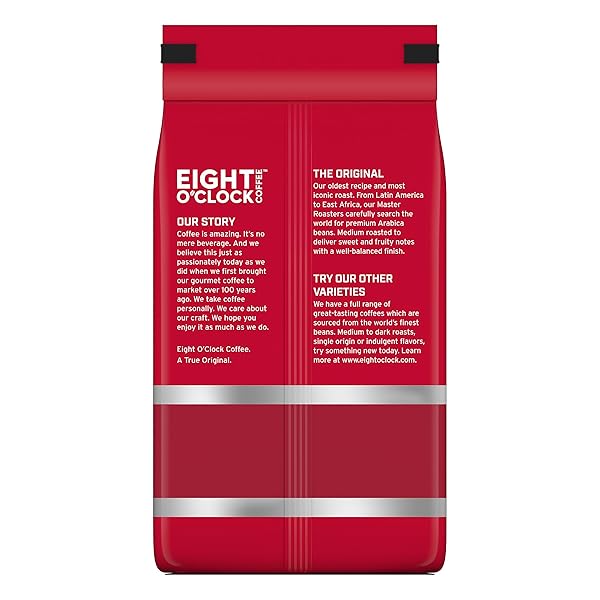 EIGHT O’CLOCK COFFEE THE ORIGINAL, 21 OUNCE (PACK OF 1) MEDIUM ROAST WHOLE BEAN COFFEE, 100% ARABICA, KOSHER CERTIFIED