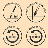Rust-Oleum Ultra-Durable Grout Paint Chalk White 250ml Tile Bathroom Kitchen view 4