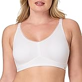 Bali Women's Wireless Bra, Cotton Collection Bras for Women, Moisture Wicking, Full Coverage, Convertible Straps