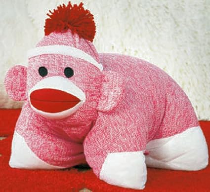 Amazon Com Pink Sock Monkey Pillow Creature Toys Games