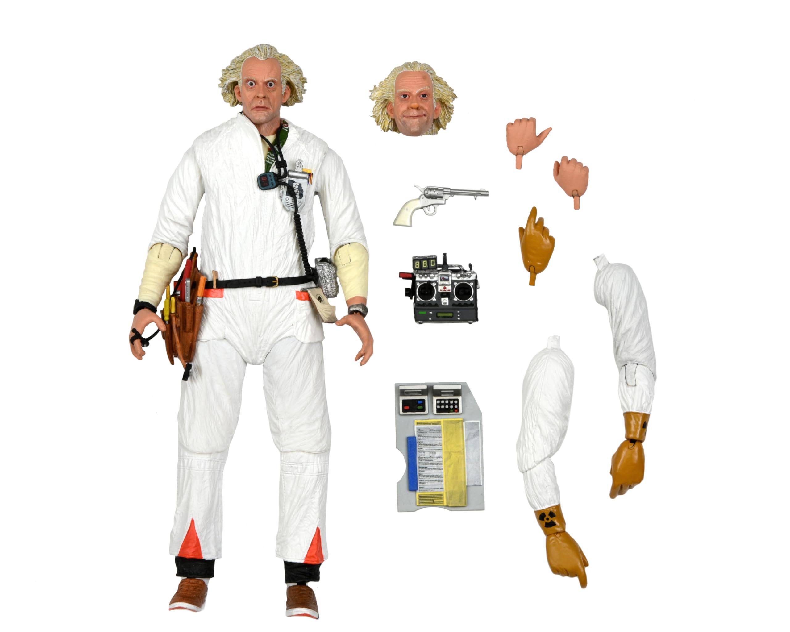 NECA Official- BACK TO THE FUTURE Doc Brown 1985 Ultimate 7" Action Figure