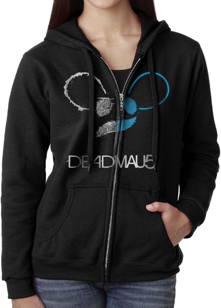 Women Logo Deadmau5 Its Complicated Hoodie Sweatshirt Black