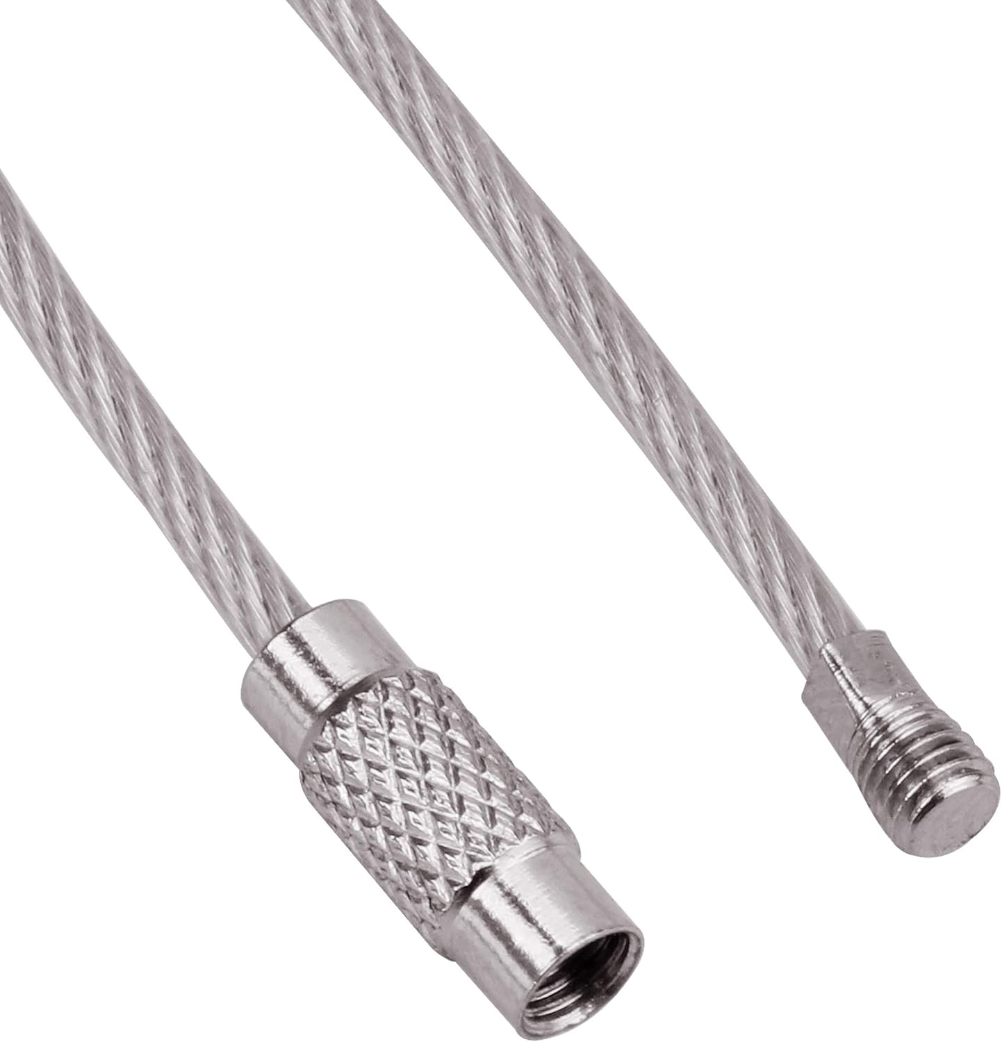 wisdompro Wire Keychain Cable, 20 Pack of 6.3 Inch Stainless Steel Wire Keyrings - Image 5