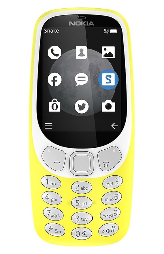 Nokia A00028753 3310' 3G Telefono Cellulare 64MB, Kamera 2MP Flash LED gelb