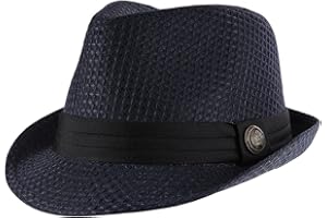 WESTEND Unisex Short Brim Fedora - Hats for Men & Women + Straw Fedora Hats, Cooling Mesh Hats, Fashion Fedora Hats 2024