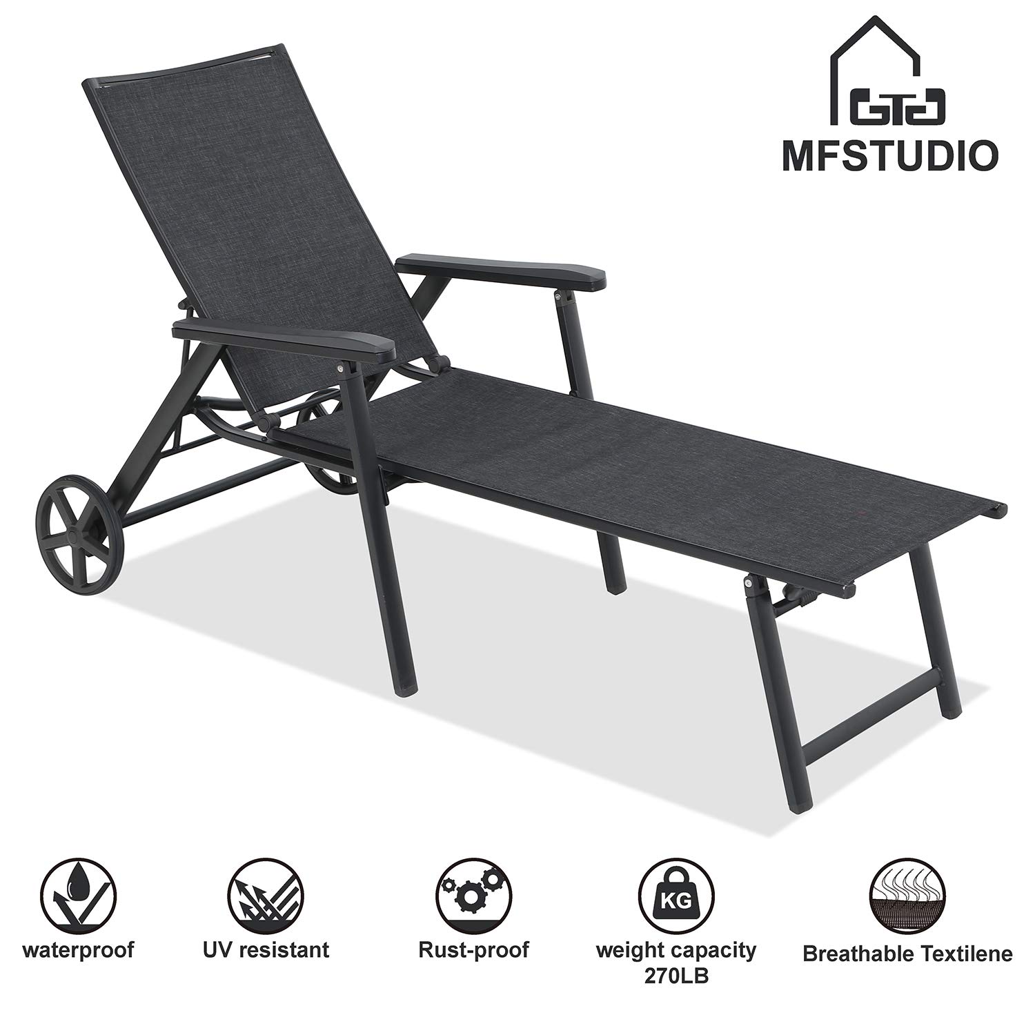 Best patio sling back adjustable chairs