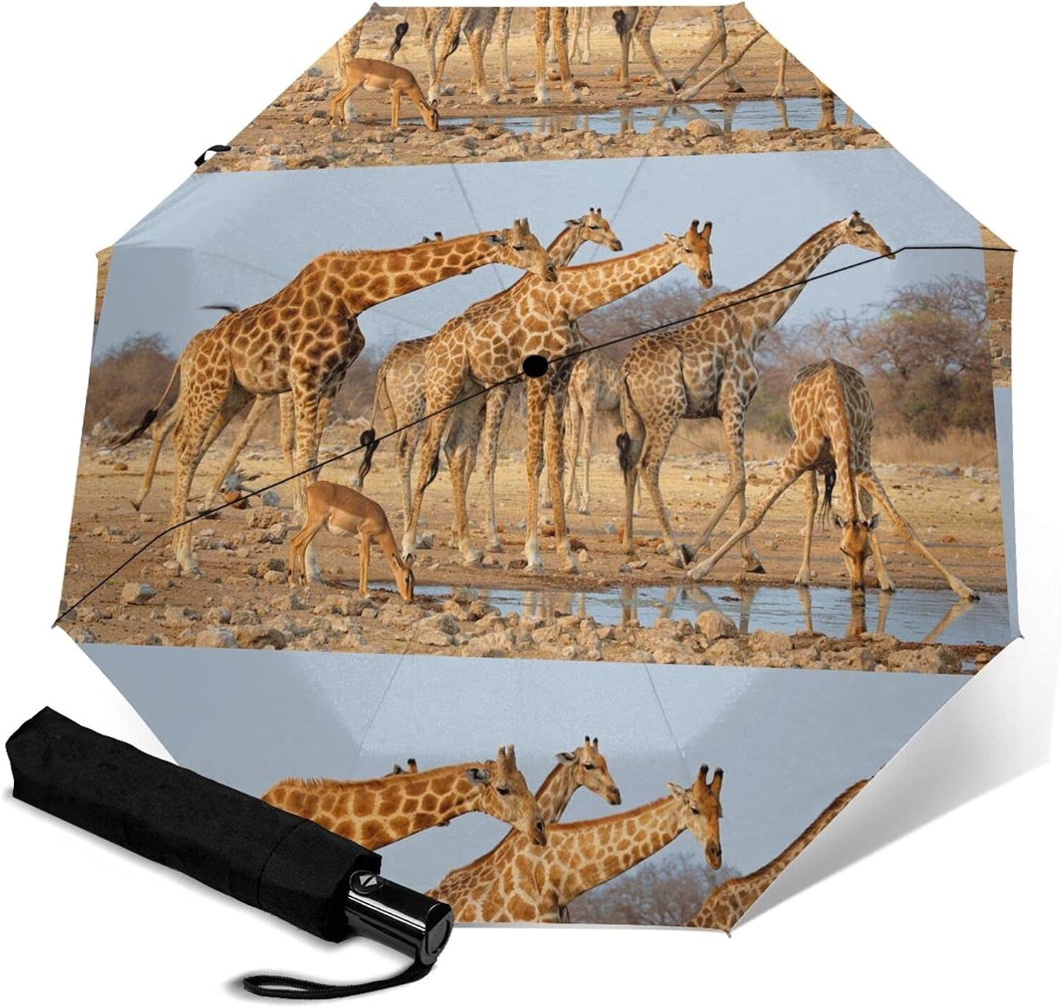 Giraffes Family Printed Umbrella, Using Pg Cloth Fabric