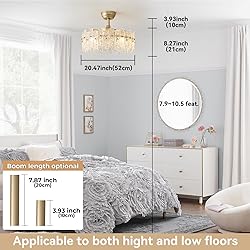Crystal Chandelier Fan Caged Ceiling Fan with Light