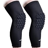 COOLOMG Basketball Knee Pads Youth Kids Adult Football Protective Padded Knee Compression Sleeves Black M