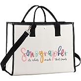 JNIAP Sonographer Makeup Bag Sonographer Gifts Ultrasound Tech Gifts Radiologist Zipper Bag Radiology Gift (Sonographer Tote)