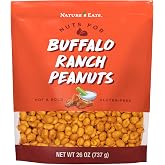 Nature's Eat Buffalo Ranch Peanuts - Roasted Flavored Peanuts, Savory High Protein, Healthy Snacks for Adults, Party Snack, Hot &amp; Bold Flavor, Resealable Bag - 26 Oz