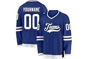CNMDKSK Custom Hockey Jersey Printed Stitched Personalized Name Number Logo Sports Hockey Long Sleeve for Men Women Youth