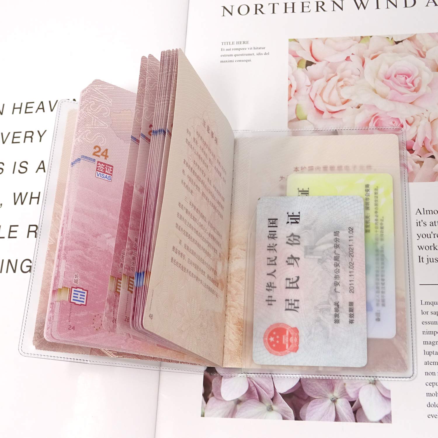 10PCS Plastic Passport Cover Passport Protector with Extra Slots for CN
