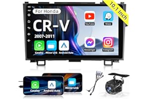 FORTDOWS 5G WiFi Car Stereo Radio for Honda CRV 2007 2008 2009 2010 2011: 10 Inch HD Touchscreen with Wireless CarPlay Android Auto Bluetooth Backup Camera FM GPS SWC