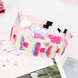 DRESHOW 6 Pack Girls Glitter Bow Headbands Heart Star Toddler Teen Hairband view 7