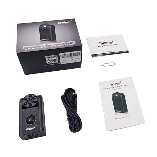 Hidden Spy Camera, Conbrov 720P Mini Hidden Camera Night Vision