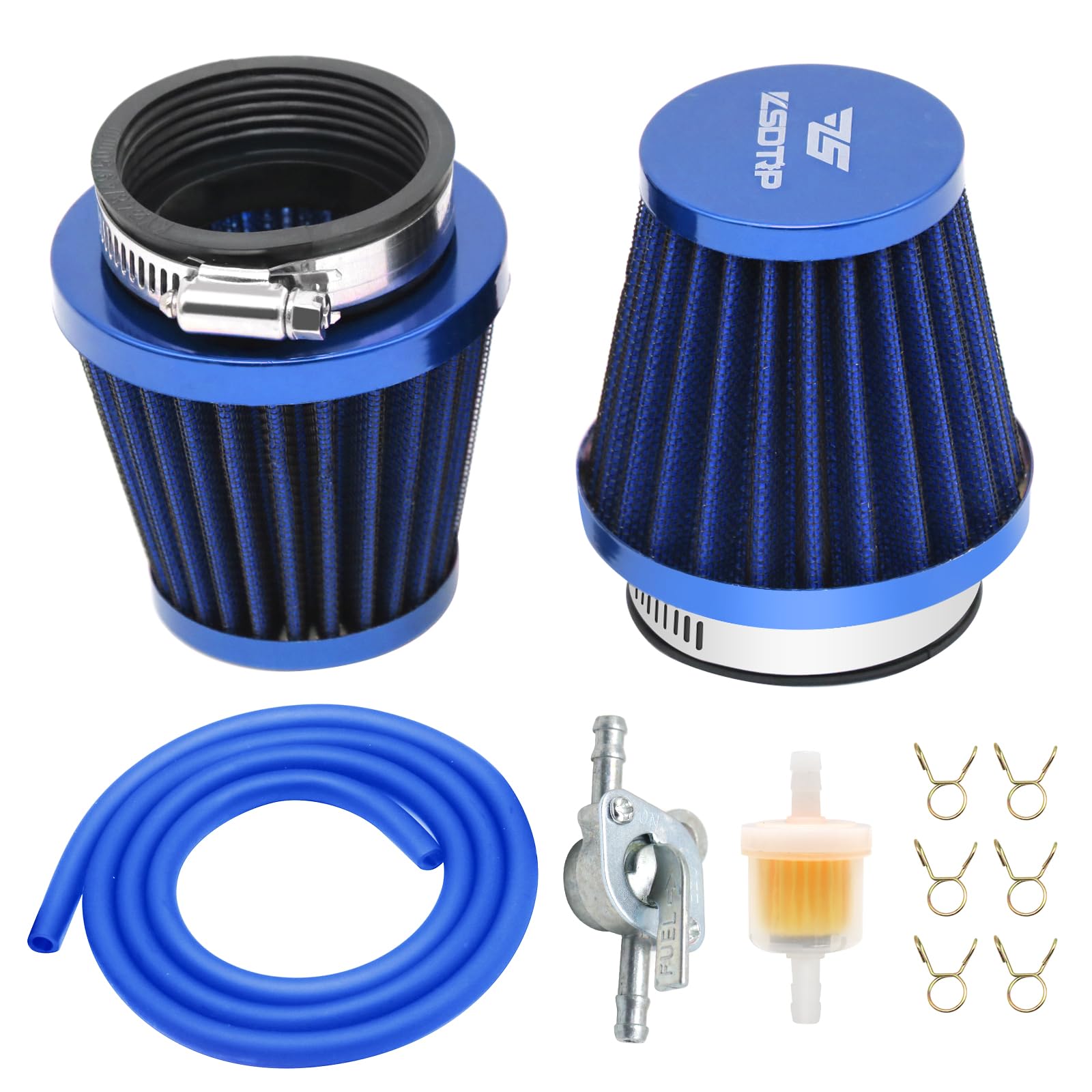 YWLUWEI 2pcs 55mm Motorcycle Air Filter with Fuel