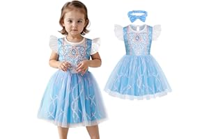 COTRIO Infant Baby Girls Princess Dress Halloween Costumes Toddler Tulle Tutu Fancy Party Dress Birthday Outfit with Headband