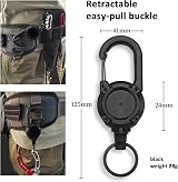 Siliget Heavy Duty Lanyard Badge Reel 23.6 in Steel Cord Retractable Black view 4