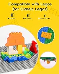 Pokiiulk Classic Gray Baseplates, 32x32 Studs