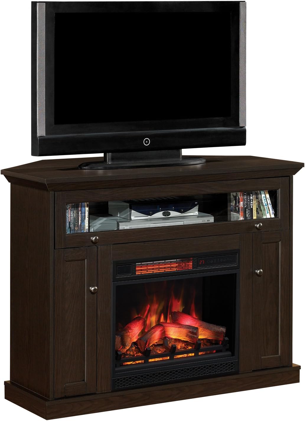 ClassicFlame Windsor Wall/Corner TV Stand Electric Fire with 3D Flame