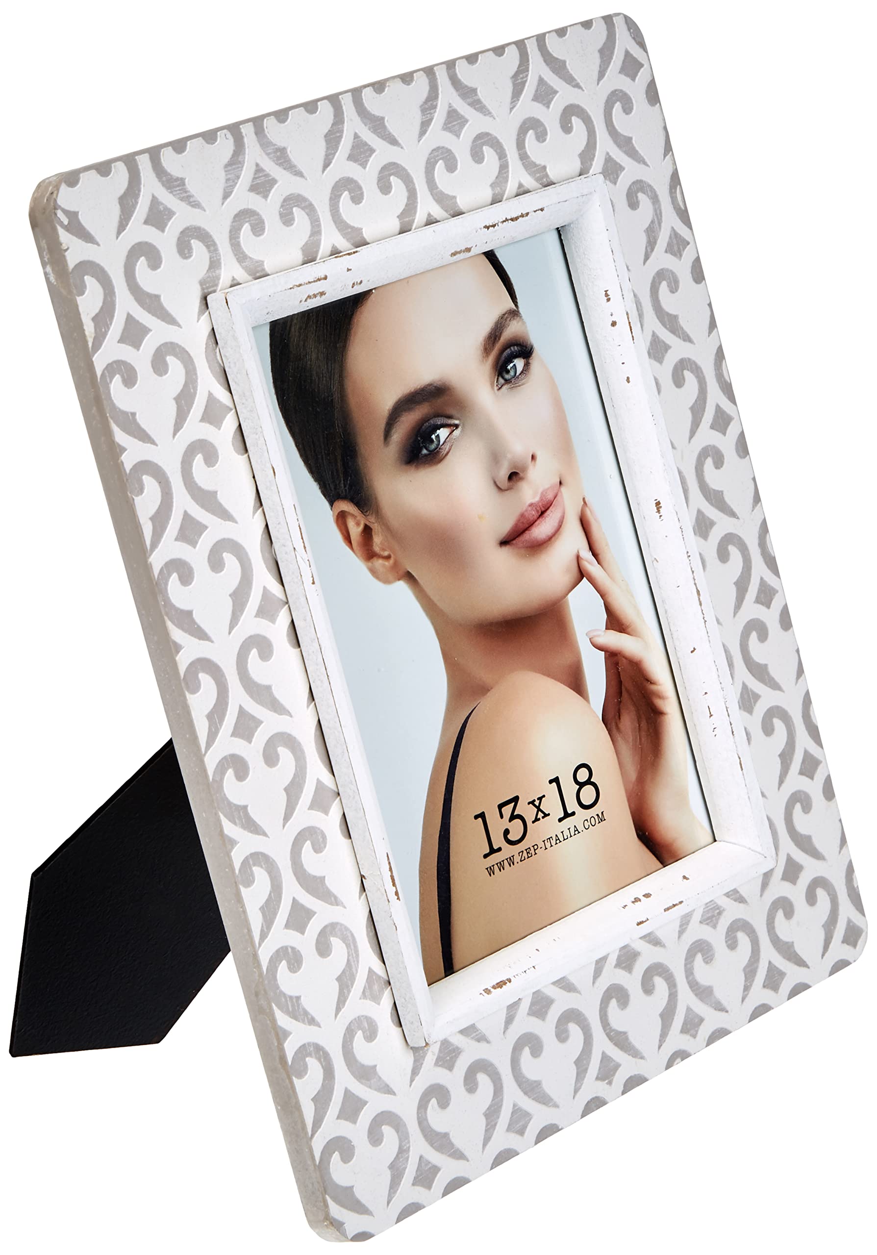 Zep BM2257 Hadrien Wooden Frame White And Grey