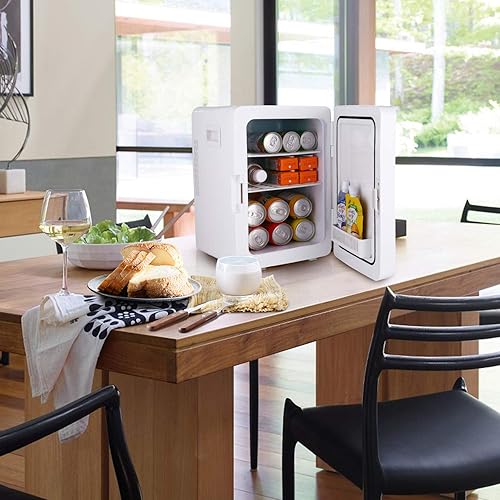 Nictemaw Mini Fridge Electric Cooler and Warmer, Mini Fridge with