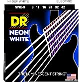 DR Strings Neon Electric Guitar Strings - .009-.042 Light, White
